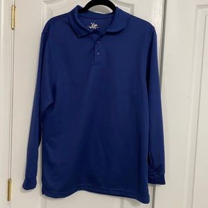 Polo shirt long sleeve blue